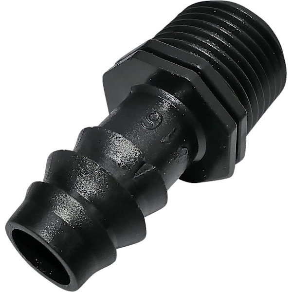 Sæt med 10 Barbed Adaptere/Konnektorer Ø16mmx1/2' Drypslange Udvendigt Gevind (til Ø16mm Slange) - Konnektor til Vanding/Sprinklersystem