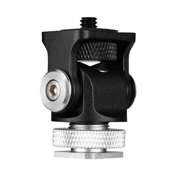 Fäste för Vlogger DSLR Kamerahuvud Justerbart Mini Blixtskofäste (1 Styck, Svart)