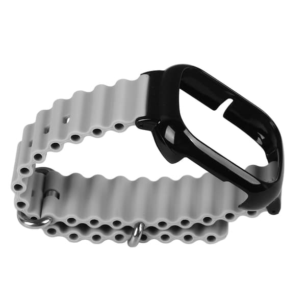 Ur silikonerem med indbygget PC-etui, moderigtigt justerbart armbånd til Honor 4 Grå