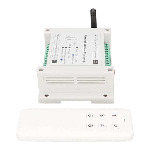 Fjärrkontrollmodul 6-kanals reläkontrollkort 433MHz AC 100‑265V