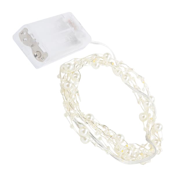 LED-imiterte perlelys, trådlyslenker for møbler/seng/vindu/trapper