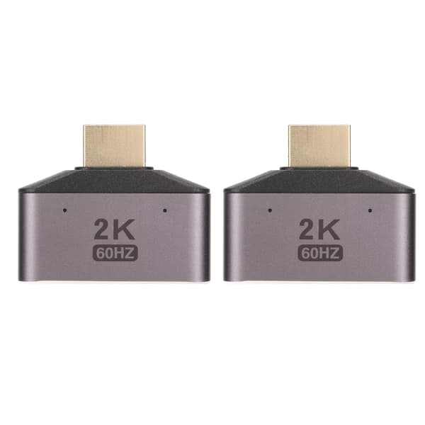 HD Multimedia Interface 1 til 2 Adapter Han til Dobbelt Hun 2K 60Hz Video Splitter med Indikatorlys 2 stk.