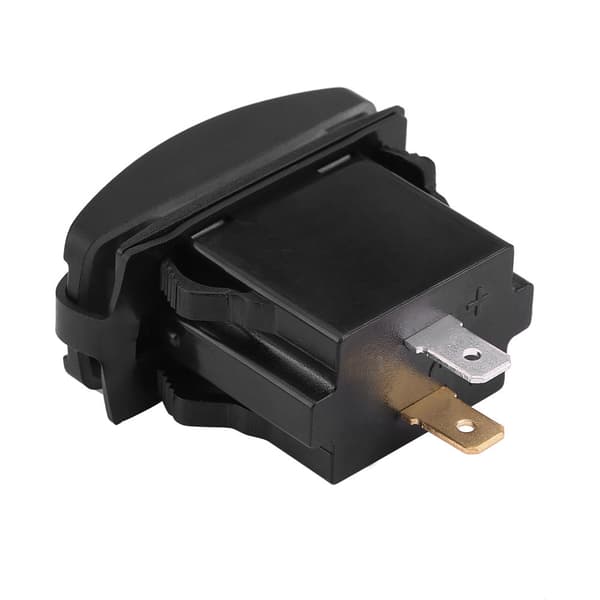Vanntett 12-24V 3.1A Doble USB-porter Billaderuttak Strømadapter med blå LED