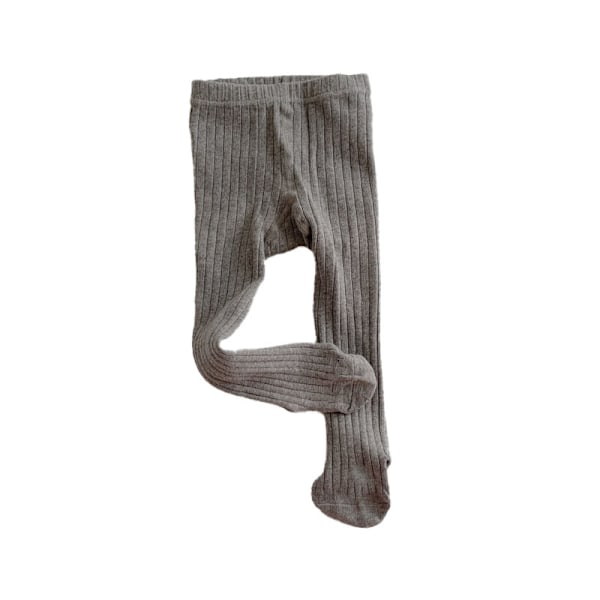 Baby Strumpbyxor Strumpor Varmt Mjuk Bomull Ribbstickad Söt Mönster Småbarn Flickor Leggings Grå M 15 till 24 Månader Gammal