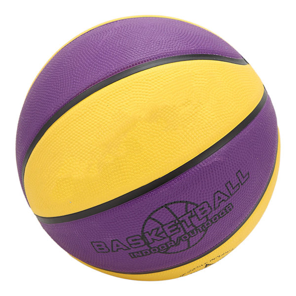Gummi Basketball Gummi Gul Lilla Mjuk Beröring Lätt Att Greppa Sport Basketboll för Barn Ungdom Pojkar Flickor Storlek 7 9,7in