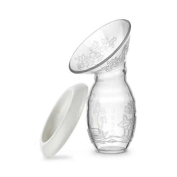 Manuell Brystpumpe med Stropp Combo 4oz/100ml Silikon Brystpumpe Ammepumpe Melkeoppsamler Melkepumpe 100% Matvaregodkjent Silikon