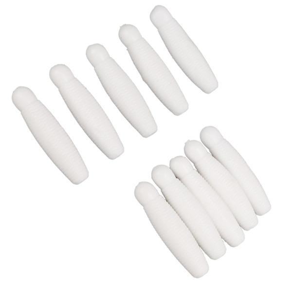 10 st mjuka fiskedrag med konstgjord bi larv potatisbete långt kast tillsätt saltbeten 6 cm 8 g vit