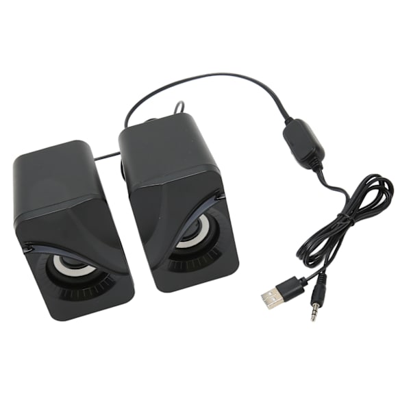 Datorhögtalare USB driven trådbunden volymkontroll Mini Desktop-högtalare med RGB-lampor för hemarbete