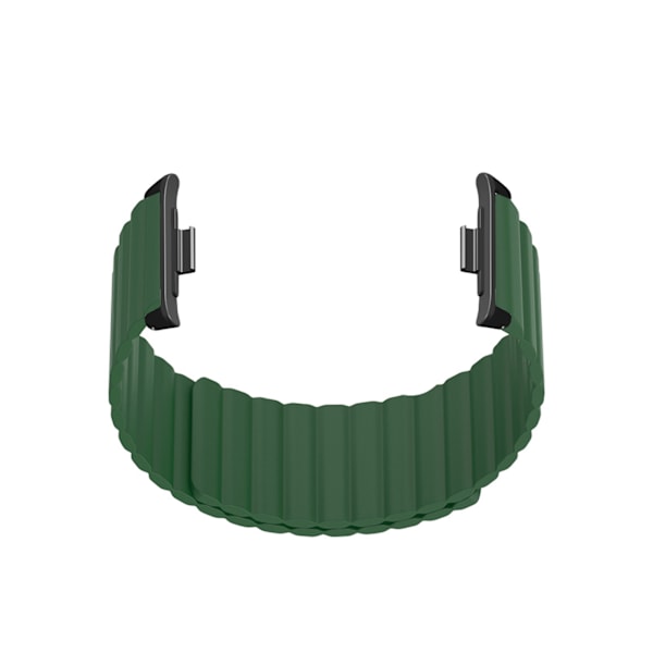 2 stk Magnetutskiftning Watch Stropper Silikon Magnetlås Watch Stropp for Mi Band 8 Pro OD Grønn