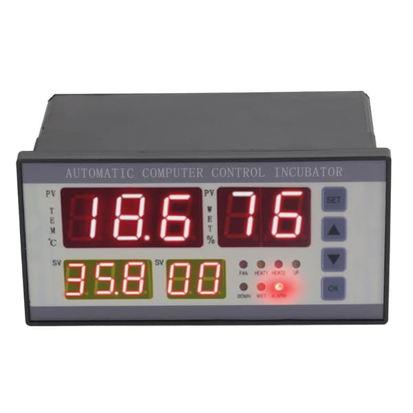 Inkubatorstyring Automatisk eggvending Temperatur Fuktighetskontroll Inkubator Temp RH-kontroller AC160V‑240V