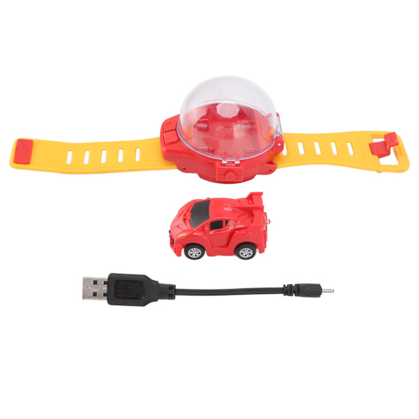 Kellokauko-ohjattava auto USB-latauksella Mini langaton kauko-ohjattava kilpa-auto Lasten autolelut Lahja Punainen