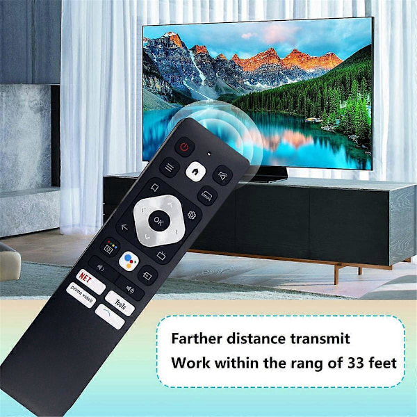 Erstatningsfjernkontroll for TV med stemmestyring for Smart TV-fjernkontroll