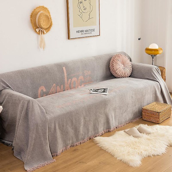 180x130 cm, Vit Brun Gul, Mönstrad, Boho, Bomull, Mysig Filt, Sofffilt, Överkast, Filt