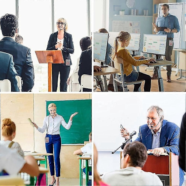 Bärbar kompatibel med lärare med mikrofonheadset, uppladdningsbar högtalare kompatibel med träning, reseguide, klassrum