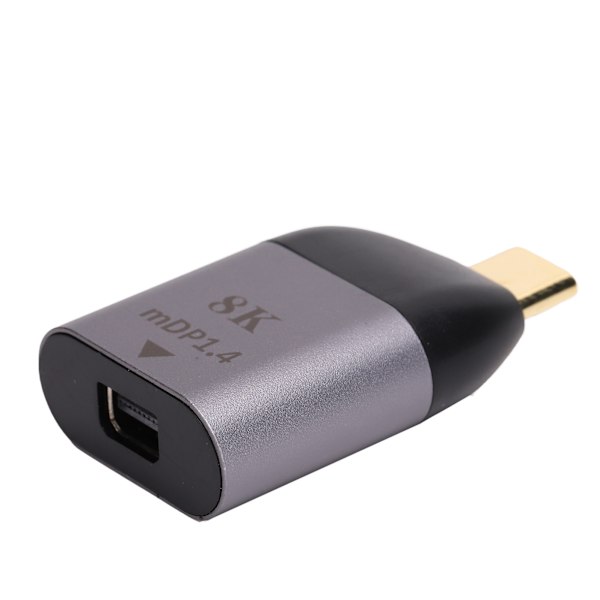 Typ-C till Mini DP1.4-adapter i aluminiumlegering, bärbar 8K-omvandlare, elektroniska komponenter