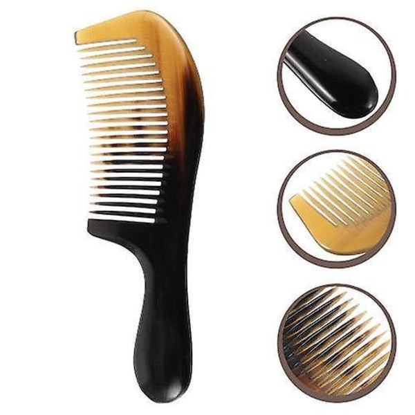 Leveähampainen sarvikampa, antistaattinen, paksuille tai ohuille hiuksille, 16 cm