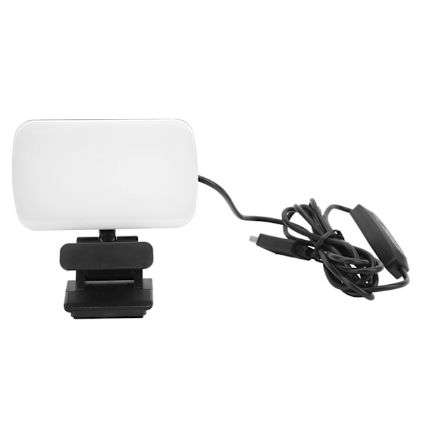 Videokonferencebelysning 360° roterbart hoved 3 niveauer justerbar 120 LED-lampeperler genopladelig bærbar webcam-belysning