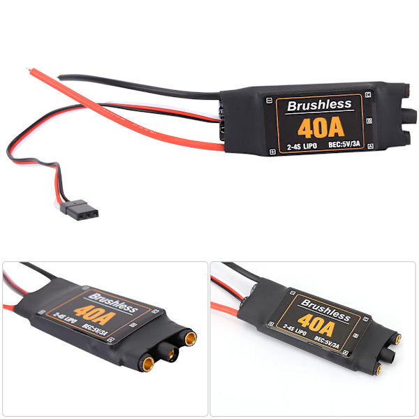 40A 2-4S ESC OPTO sähköinen nopeudensäädin F450/S500 RC Quadcopter Drone