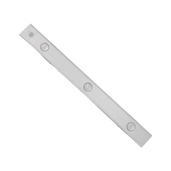 Under Cabinet Light 15,7in Lang Magnetisk Bevægelsessensor Trinløs Dæmpning USB Opladning Stick On Lys til Studie Arbejde Sølv Farve