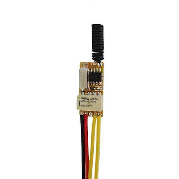 Mini RF Fjernbetjeningskontakt 433MHZ 4.2V 4.5V 5V 6V 7.4V 9V 12V Lille Relæ
