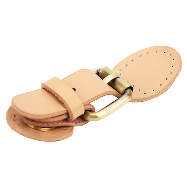 1 st spännlås i kohud för väskor, gör-det-själv-tillbehör i brons (beige)