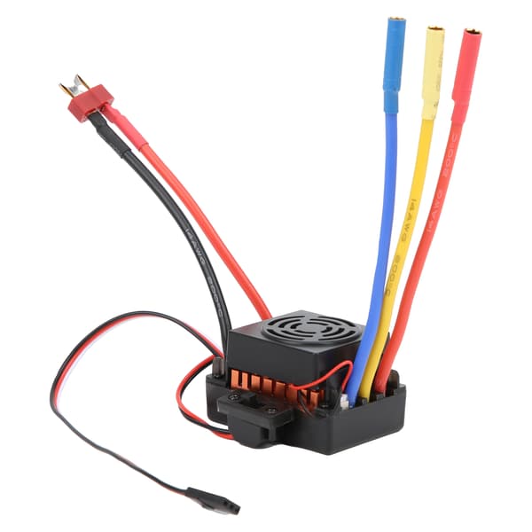 RC ESC 60A vanntett elektronisk hastighetskontroller tilbehørsdeler for 1/10 RC bilmodell Oransje