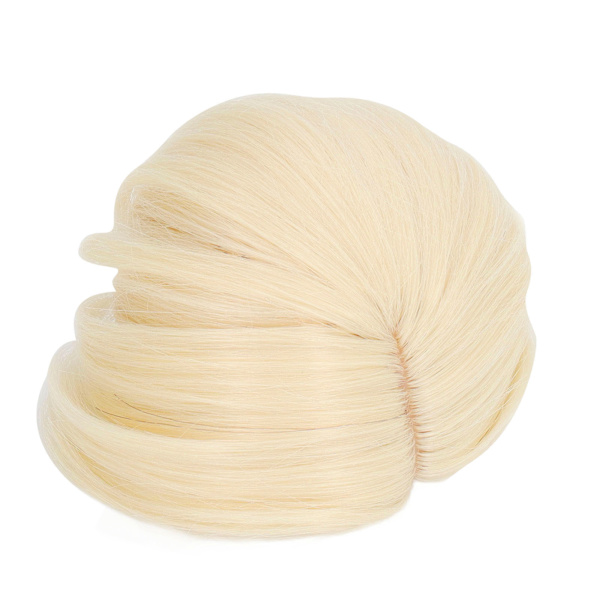 Docka Hår Peruk DIY Elastisk Hög Temperatur Fiber Mesh Tyg Ljus Blond Docka Peruk Kort för 1/3 Ball Jointed Doll