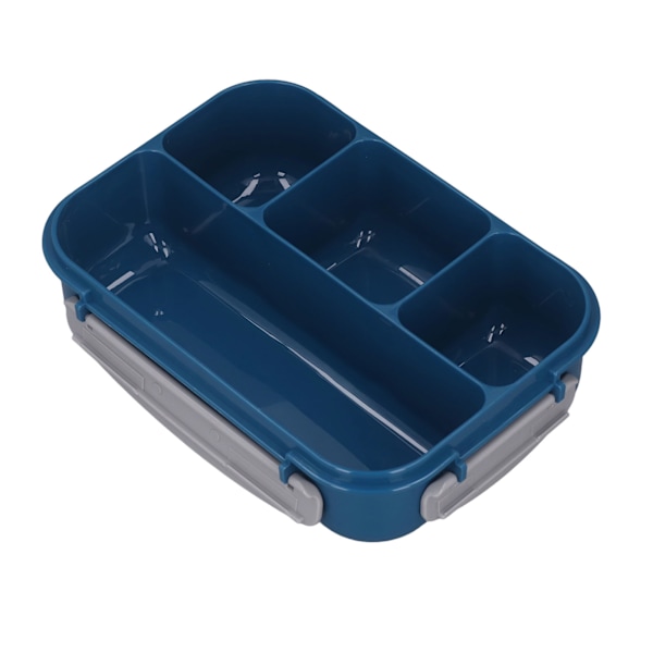 Individuell forseglet matboks for barn, matboks med 4 rom, matboks for skole, 1300 ml, blå