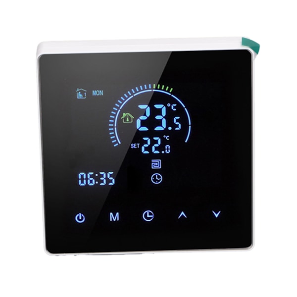 3A Smart Termostat Intelligent Touch Fargeskjerm LCD Display Termostat Vannvarmer Kjele for Hjemmekontor Kjøpesenter Butikk Hvit WiFi-modell
