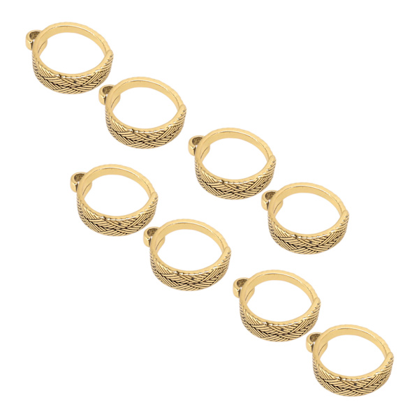 8 STK Strikke Hekle Loop Ring Åpen Design Legering Justerbart Garn Gull Guide Finger Holder for DIY