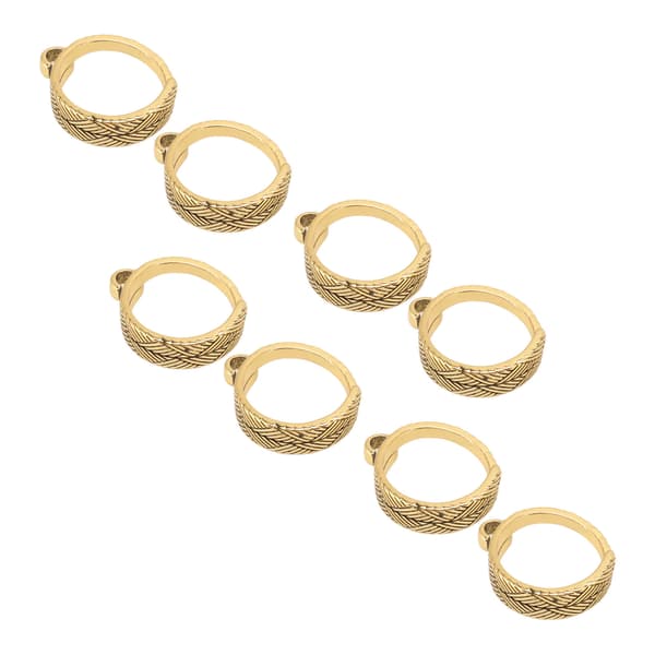 8 STK Strikkehæklet løkkering Åbent design Legering Justerbar Garn Guld Guide Fingerholder til DIY