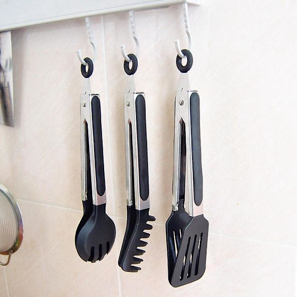 Køkken Tongsæt - Non-Stick Rustfrit Stål med Silikon Spidser til Madlavning, BBQ, Bagning (3 Pak)