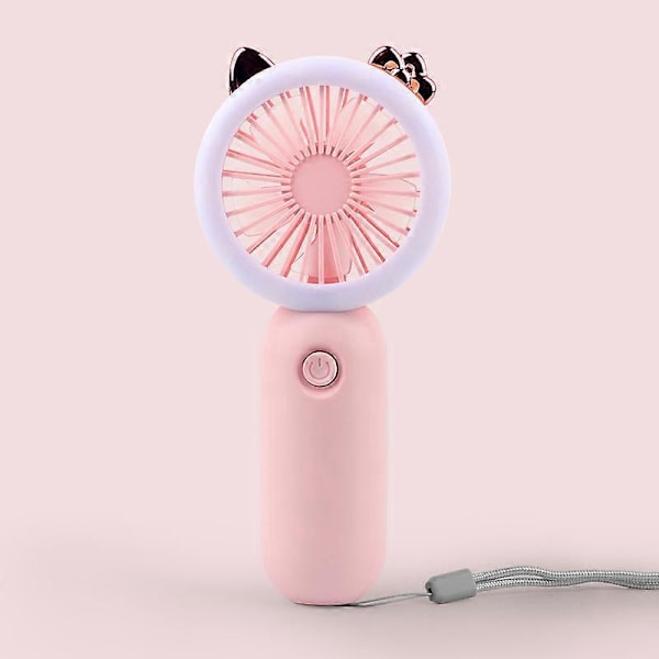 RoseMini kannettava käsituuletin, 500 mAh USB-ladattava, pieni tuuletin paristoilla ja 3 nopeudella matkustamiseen/liikkumiseen/meikkaamiseen
