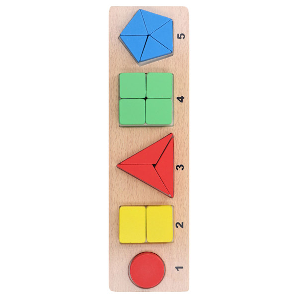 Trä Geometrisk Pussel Formigenkänning Leksak Montessori Matchningsspel Pedagogisk Barnleksak Geometrisk Formigenkänning Bräda Typ C