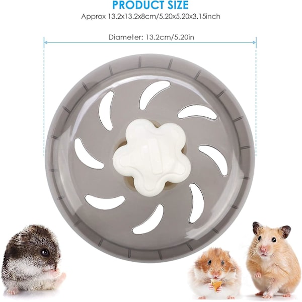 Super tyst hamsterhjul i akryl och plast - 13 cm