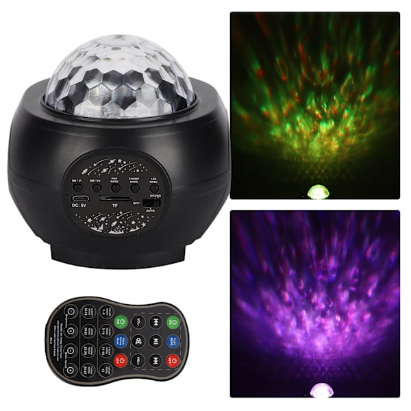 Natstjerneprojektorlys USB Bluetooth-musikhøjttaler LED-lys med fjernbetjening