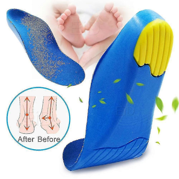 Børne Orthotics Indlægssåler til Platfod Støtte Korrektion Fodpleje til Børn Ortopædiske Indlægssåler Sko Indlæg EU30-32 20.5cm
