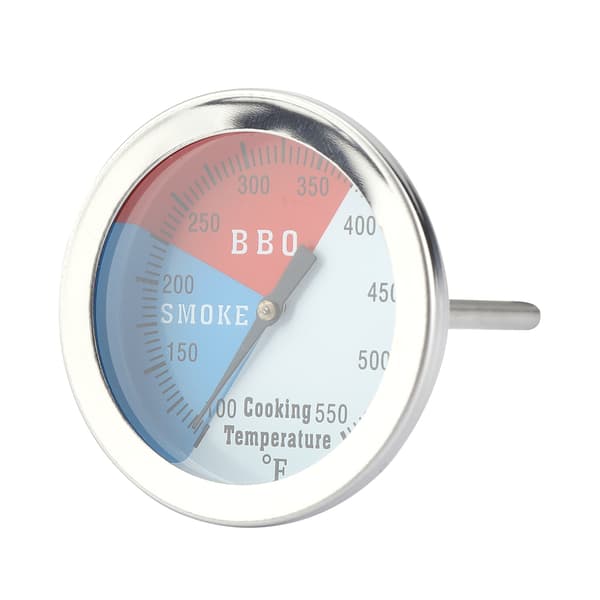 BBQ-termometer i rustfritt stål 100-550℉ Rund hette Temperatur for grillovn