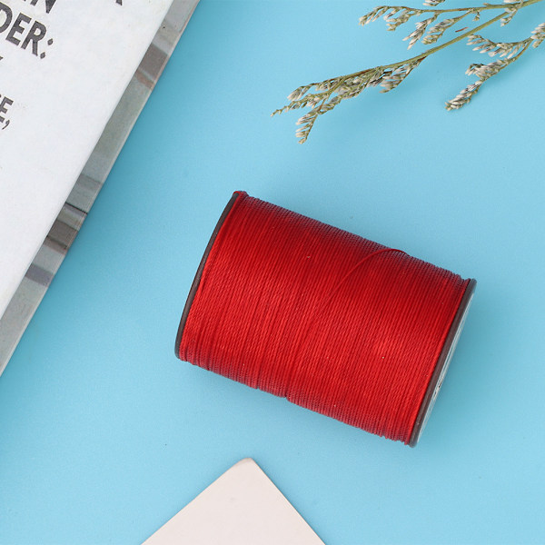 0,45 mm lädersömnadsvaxsnöre 160m/rulle Handarbete Stickning Hantverksvaxtråd Röd Red
