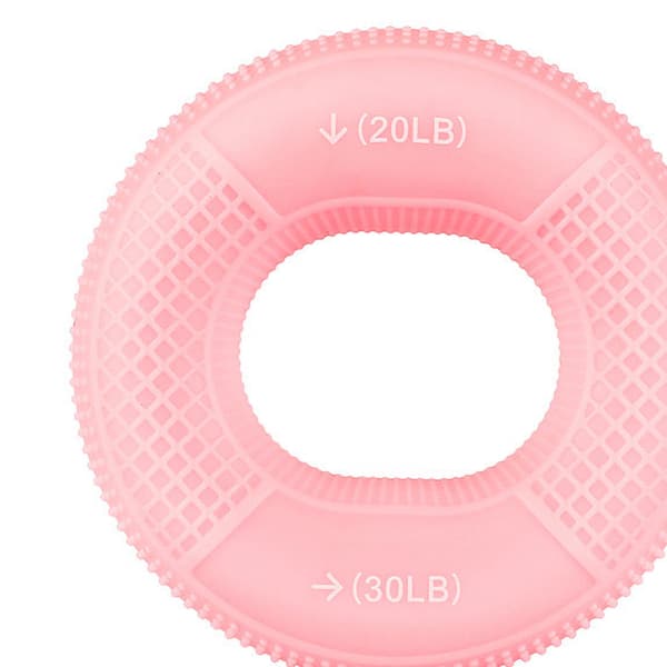 Ring Hand Exerciser Portabel Silikon Dubbel Styrka Förbättra Cirkulation Finger Exerciser Rosa