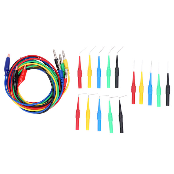 Bananstik testledningssæt Nikkelbelagte clips Tilbage sondestifter til multimeter 4 mm JT8005por