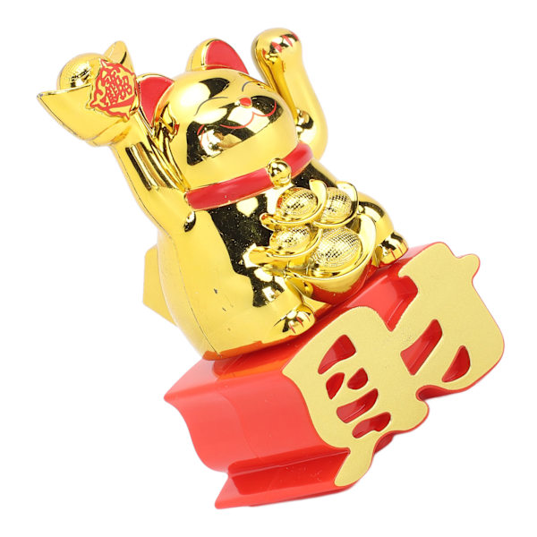 Lykkekat Ornament Vinkende Arm Tiltræk Rigdom Lykkekat Til Skrivebord Bil Kontor Butik Guld MLY23109