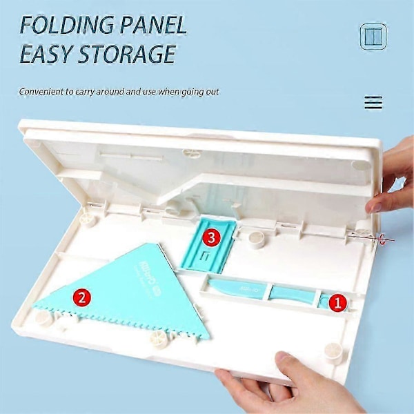 Pappersskärare med falsningsbräda, pappersskärare för skola och kontor, precisionsskärnings- och falsningsverktyg för DIY-hantverk, kort, kuvert, scrapbooking