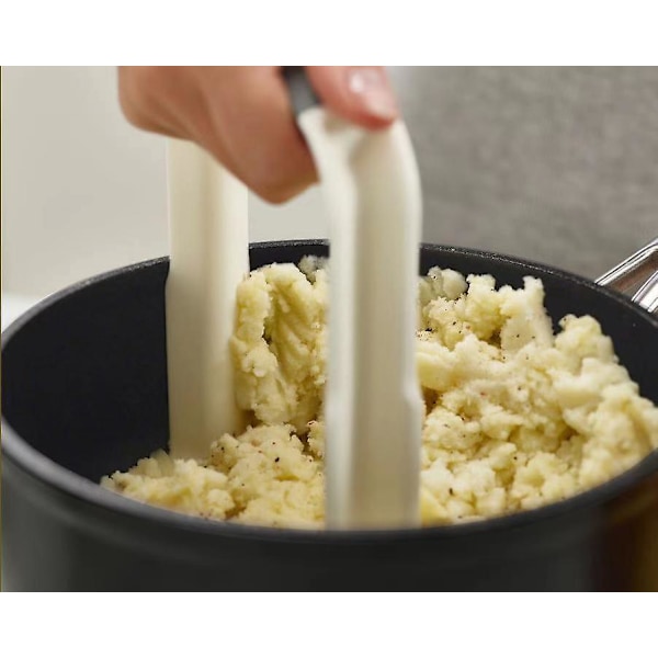 Ergonomisk Potatismosa med Plastgrepp, Halkskydd och Kant för att Skrapa Pannan, Diskmaskinsäker