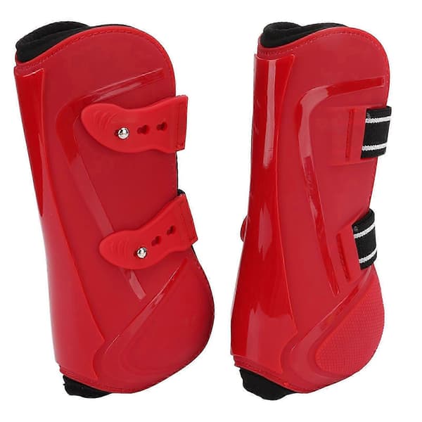 2025 Horse Support Boots Breathable Safe Leg Guards for Equestrian Performance Competition Training Red Front Leg XL