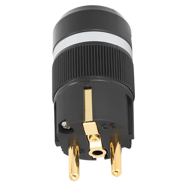 Monosaudio Ren Koppar 24K Guldpläterad Strömkontakt för Ljudströmkabel 100-250V (E100G (Hankontakt))