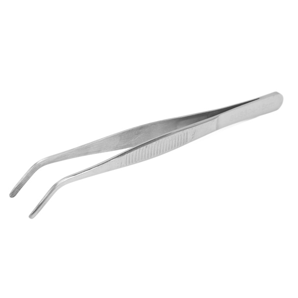 16 cm buet pinsett rustfritt stål sklimotstand buet spiss tang for laboratorier