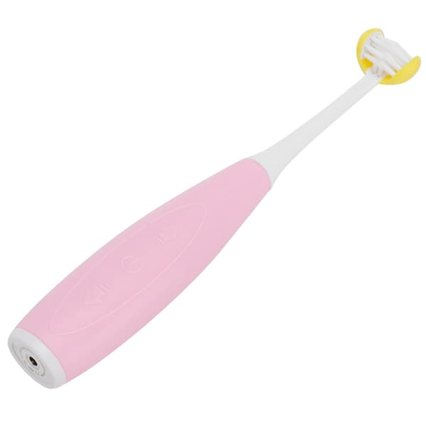 Barn Sonic Tannbørste USB-lading Elektrisk tannbørste for barn over 3 år Rosa+Gul
