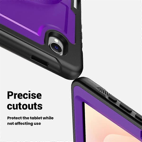 Compatible with Samsung Galaxy Tab S11 Case Hand Strap Stand PC + TPU Tablet Case with Shoulder Strap and Pen Holder Purple