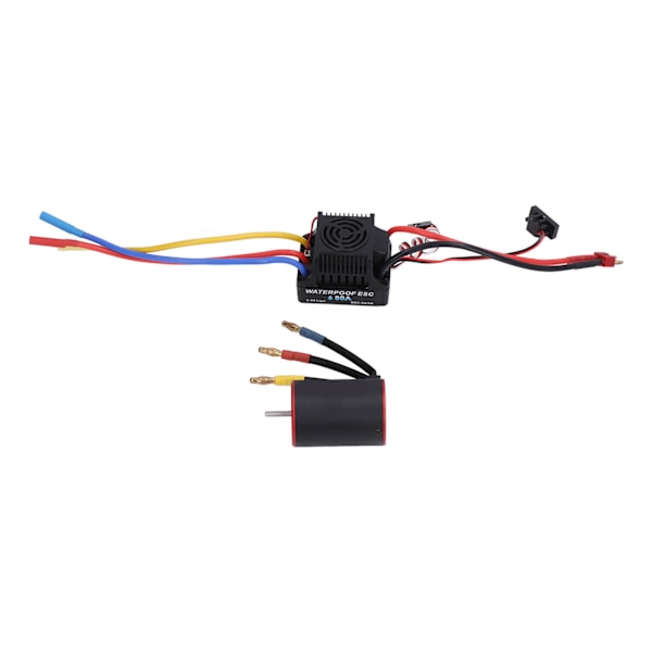 RC 3650 2300KV Borstlös Motor 80A ESC Combo Vattentät med 4mm Bananplugg Hållare för 1/8 1/10 Fjärrkontroll Bil